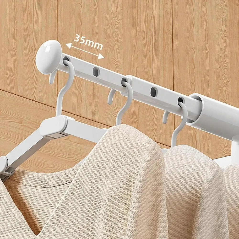 Folding Clothes Drying Rack Window Clothes Rack Foldable Clothes Hanger Drying Rack Rod for Hotel Suitable for Travel 4