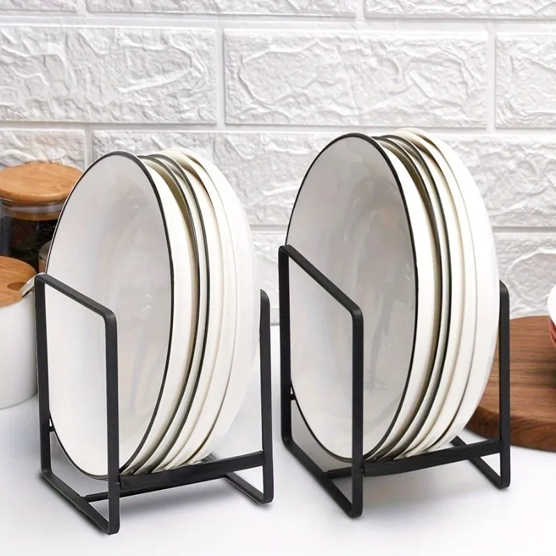 1pc, Home Plate Holder, Dish Organizer for Kitchen Counter, Small Cutting Board and Pot Lid Holder, Kitchen Accessories