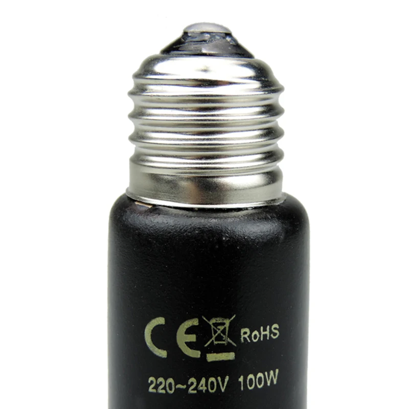 Ceramic Emitter Heat Lamp Bulb Pet Heating Light Bulb Infrared Black for Ceramic Heate Reptile Animals Heater Brooder Chocadeira reptile heating lamp reptile light bulb reptile lamp bulb