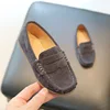 Boys Loafers Toddlers Kids Fashion Leather Shoes Slip-on Children Flats Classic Spring Autumn Flock Suede Fabric Moccasins Soft 6