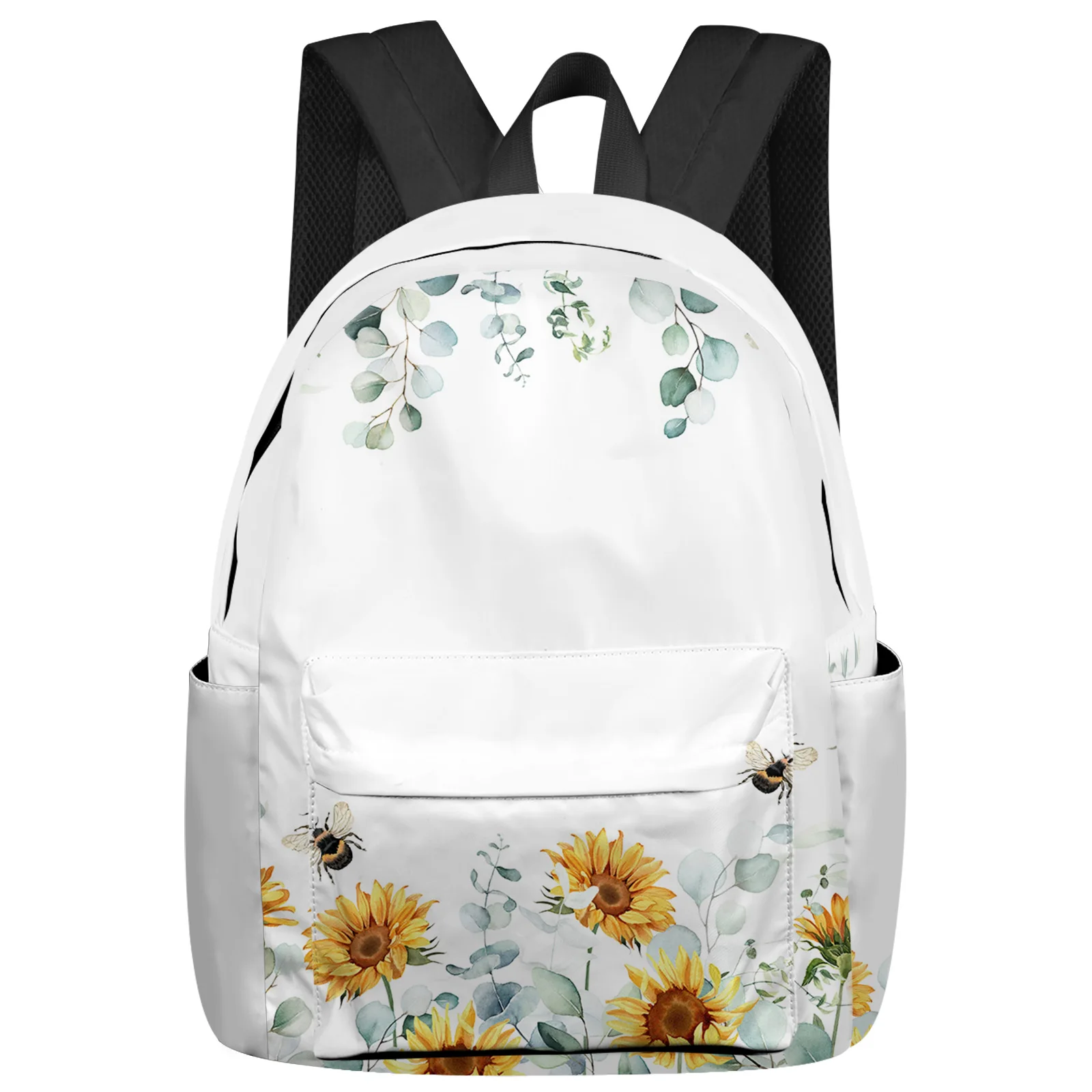 

Idyllic Eucalyptus Sunflower Butterfly Backpack Teenagers Student School Bags Laptop Bag Women's Casual Travel Backpack