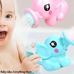 Cartoon Elephant Shower Cup Newborn Child Shower Shampoo Cup Baby Shower Spoon Bath Cup Elephant Watering Can Kids Bath Tools
