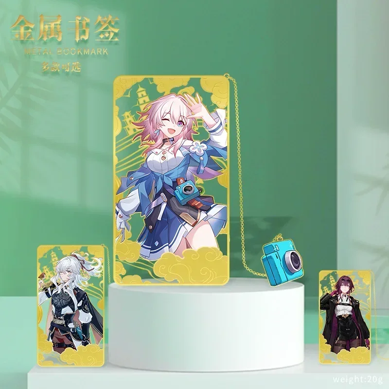 Honkai:Star Rail Segnalibro Kafka Jing Yuan March7Th Yan Qing Cosplay Hollow Metal Books Gliter Puntelli Carte Portachiavi Fan Regali