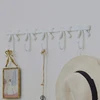 Pink Bow Wall Coat Racks Hanging Clothes Bag Long Strip Hook Entrance Door Keys Holder White Bathroom Wall Hangers Room Decor 5