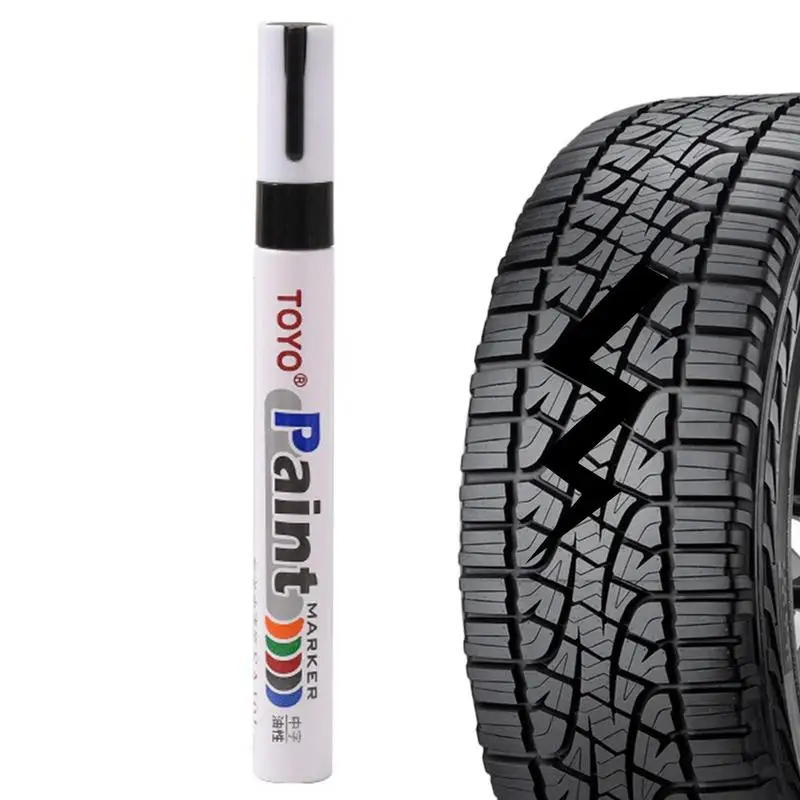 

Paint Pen For Tires Waterproof Car Tyre Painting Pen Graffiti Coloring Marker Tire Lettering Pen Multifunctional For Glass