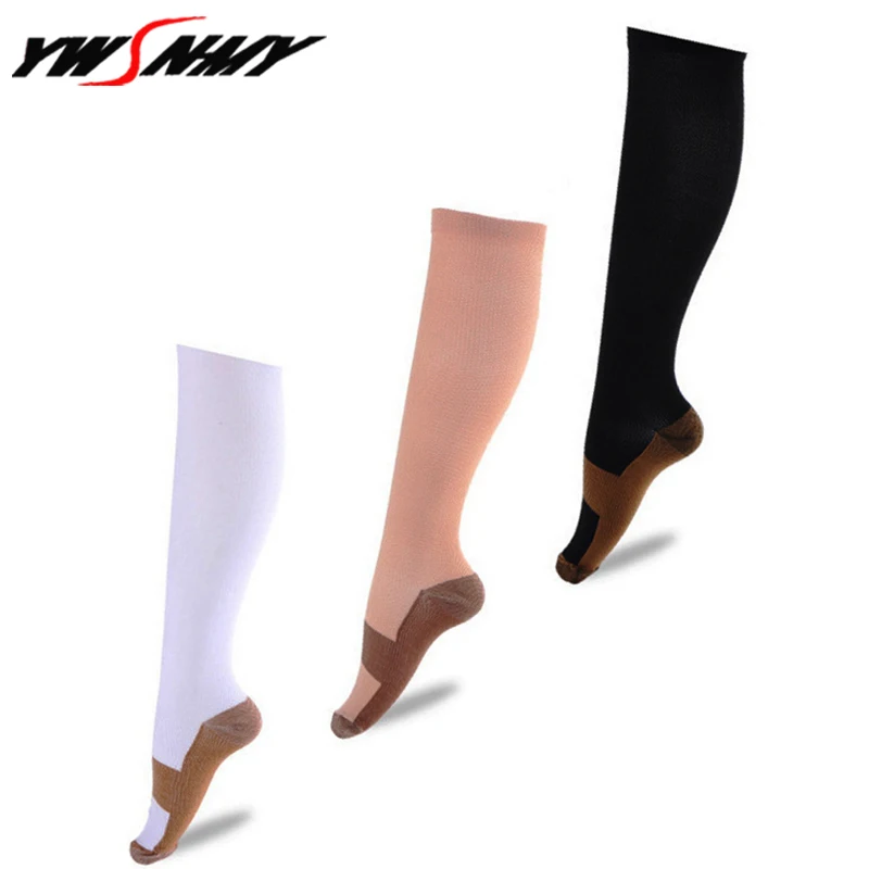 

Men Relief Miracle Copper Anti-Fatigue Compression Socks Breathable Travel Activities Fit for Nurses Shin Splints Flight Travel