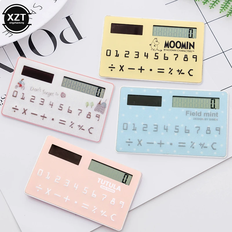 Description Picture 2 of itemNew Cartoon Fruits Animal Mini Card Calculator Fashion Stationery Supplies Solar Calculator Children Gift