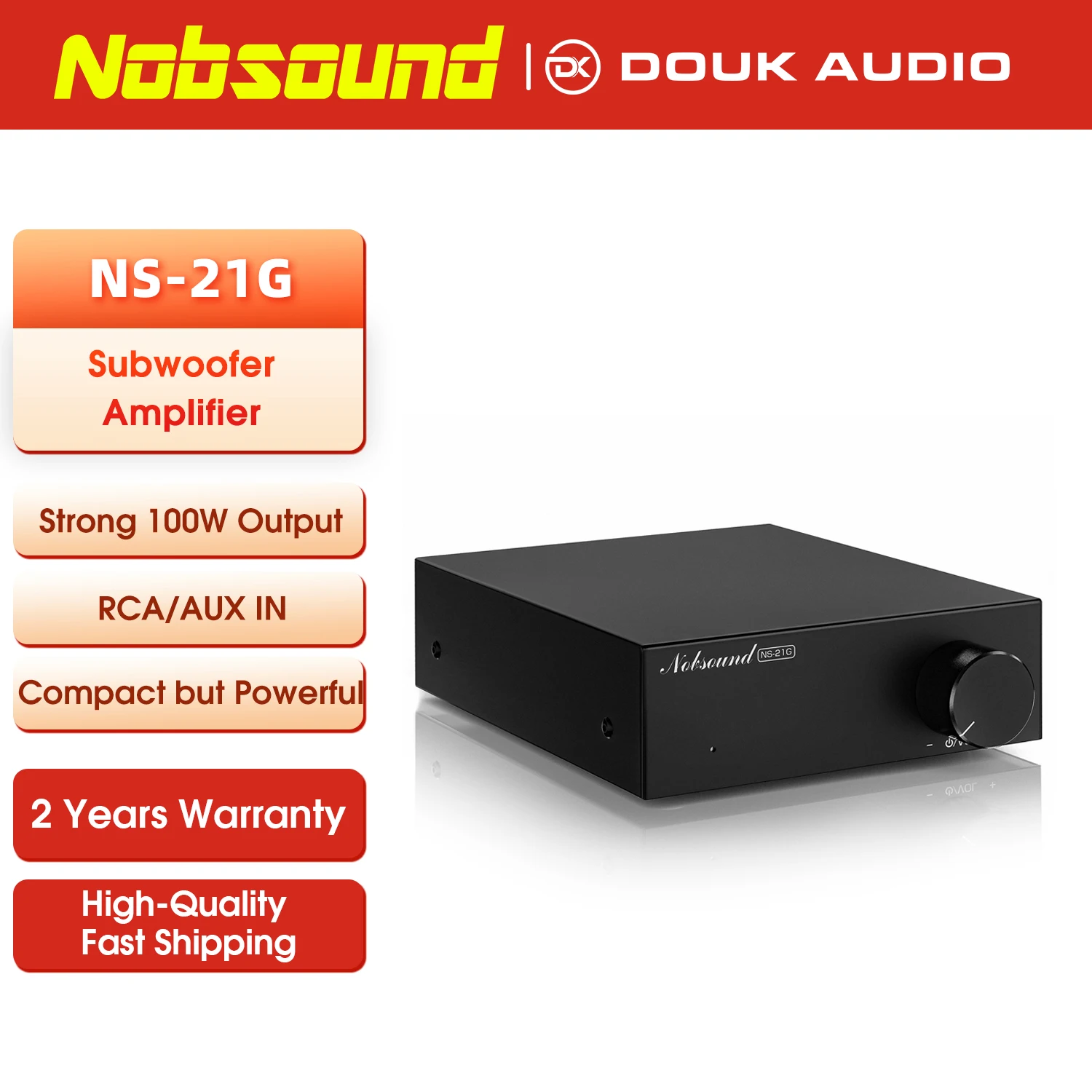 Nobsound NS-21G ミニ100Wサブウーファーアンプ デジタルモノラル