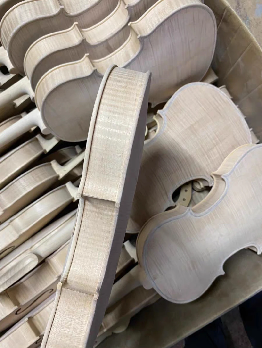 over 30 years All European Wood Violin 4/4 Guarneri 1743 professional Handmade white embryo unfinished violin Ebony Fingerboard
