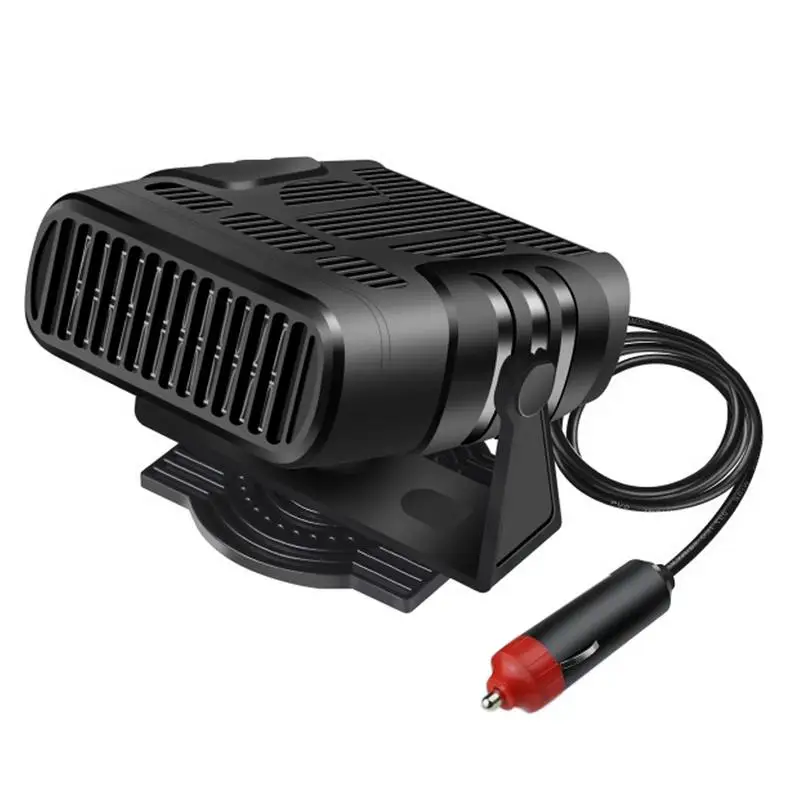 

Car Heater Fan 12V/24Volt Portable Heater 2 In 1 Heating Cooling Fan Windshield Defroster Defogger With 360 Degree Rotary Base