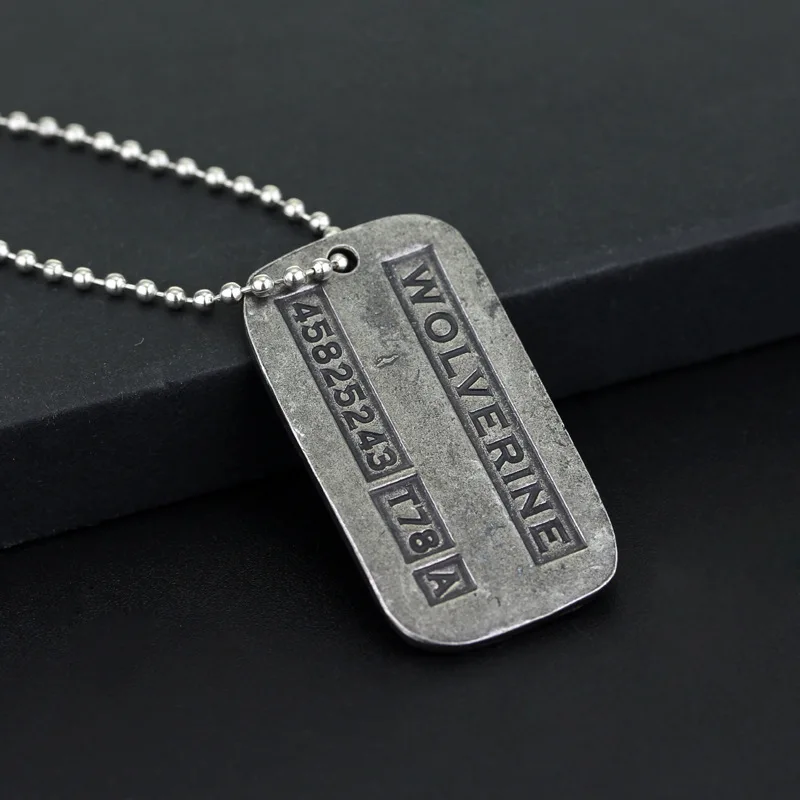 Necklace Pendant X-Men Wolverine Military Card Cosplay Periphery