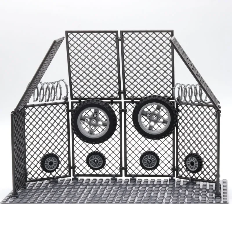 Moc Military Scene Base Filo Spinato Building Block Accessori Manutenzione Garage Isolamento Rete Compatibile Modello Di Mattone Di Bloccaggio