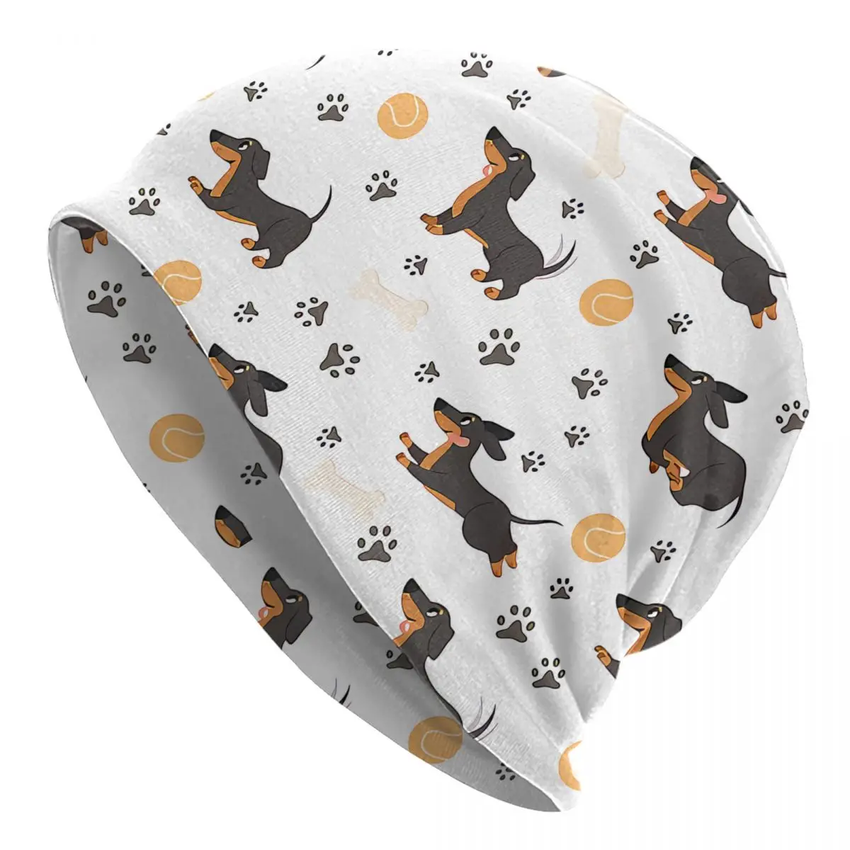 

Dachshund Dog Skullies Beanies Caps Cute Dashchund Puppy Pattern Thin Hat Autumn Spring Bonnet Hats Men Women's Street Ski Cap