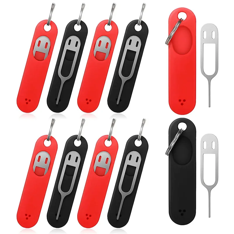 1-3Pcs Universal Mobile Phone SIM Card Tray Eject Pin Ejector Removal Tool SIM Card Opener Needle with Anti-lost Keychain Case
