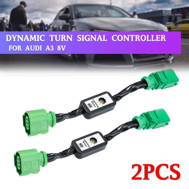 

2 шт. для Audi A3 8V 2012-2018, динамический фонарь заднего хода, индикатор сигнала, дополнительный модуль, кабель, левый и правый хвост