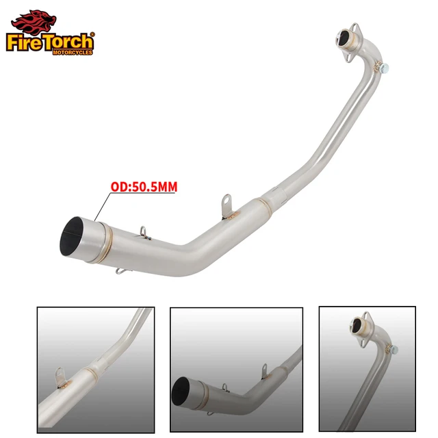 Slip on KPT200 KPT 200 KPM200 Motorcycle Exhaust System Muffler Escape Moto Silencer Tip modify Front Link Tube Connector Pipe - - Racext 5