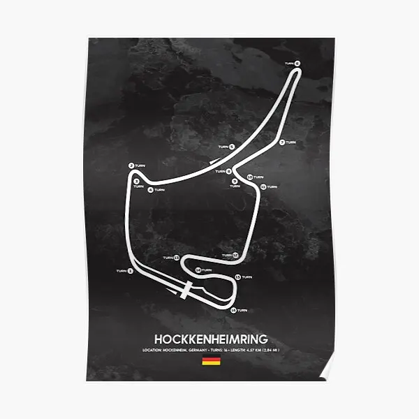 

Hockenheimring Grand Prix Circuit Poster Mural Art Decoration Decor Picture Vintage Home Painting Funny Modern Wall No Frame