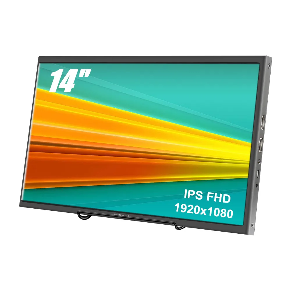 14 Cal przenośny Monitor 1080P IPS karny ekran LCD kompatybilny z HDMI