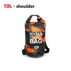Waterproof Dry Bag Backpack for Outdoor Activities - 10L/20L Capacity (10L Orange)