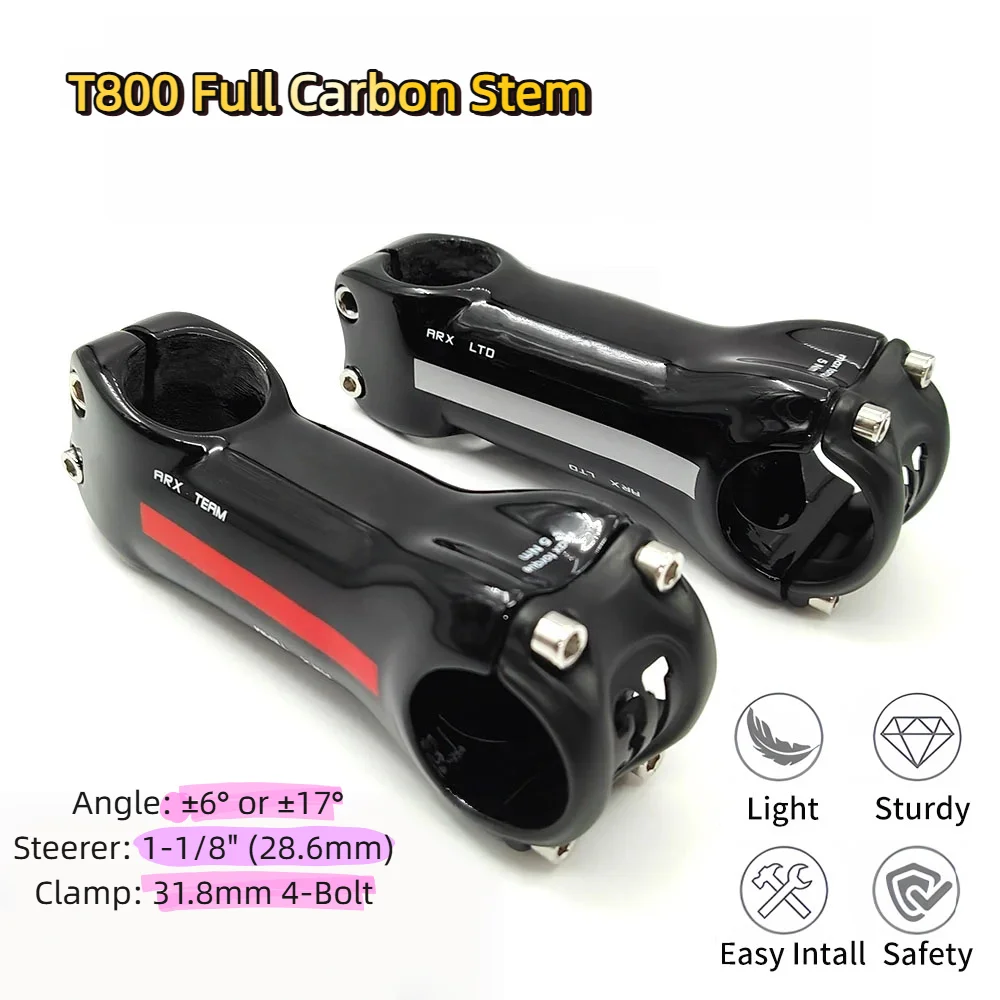 T800 カーボン MTB ロードバイク ステム 31.8mm クランプ 28.6mm
