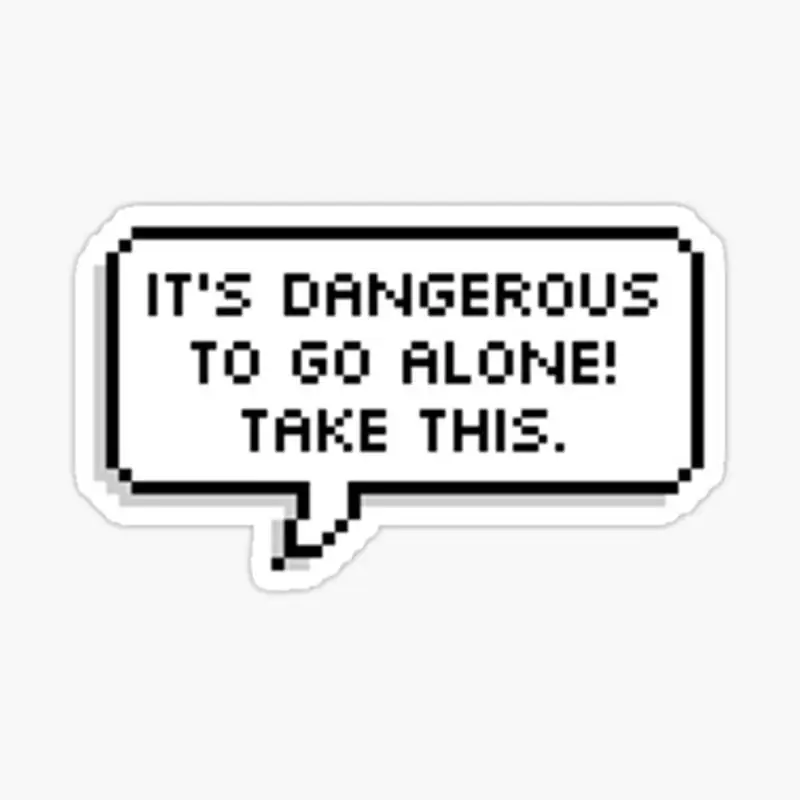 

It's Dangerous Out There Sticker for Laptop Decor Bedroom Car Cute Cartoon Art Fashionable Public Suitcase