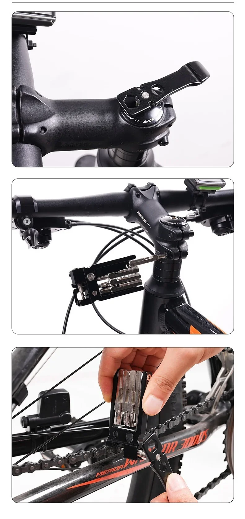 ESLNF Mountainbike-Werkzeug-Sets, Fahrrad-Reparatur-Werkzeug-Set, Sechskant-Speichenschlüssel, Mountainbike-Schraubendreher-Werkzeug, 16-in-1 – Detail 9