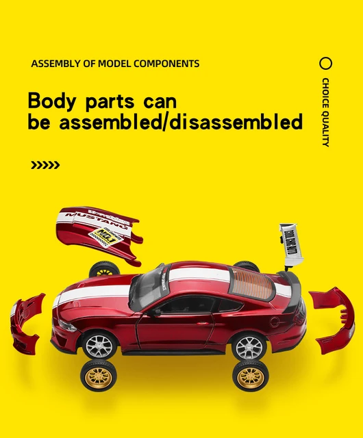 マスタング 1/42 ブルー Ford mustang 改造 レッド イエロー フォード・マスタングGT 2018 1:42 CCA 模型 カラー赤色 - メルカリ