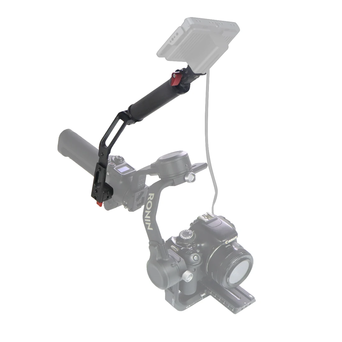 Carbon Fiber L Bracket Handle Grip Foldable Cold Shoe Mount Clamp for Ronin RS3