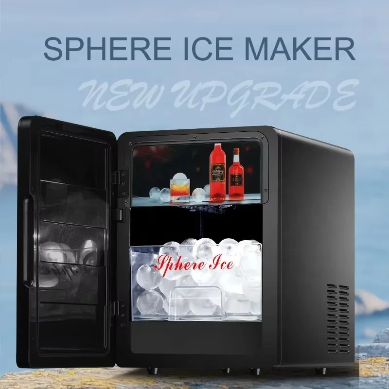 Counter Top Home Sphere Ice Machine Crystal Ice Ball 4Pcs Per Cycle 160Pcs and 10Kgs Per Day for Cocktails Drinks Whiskey 3