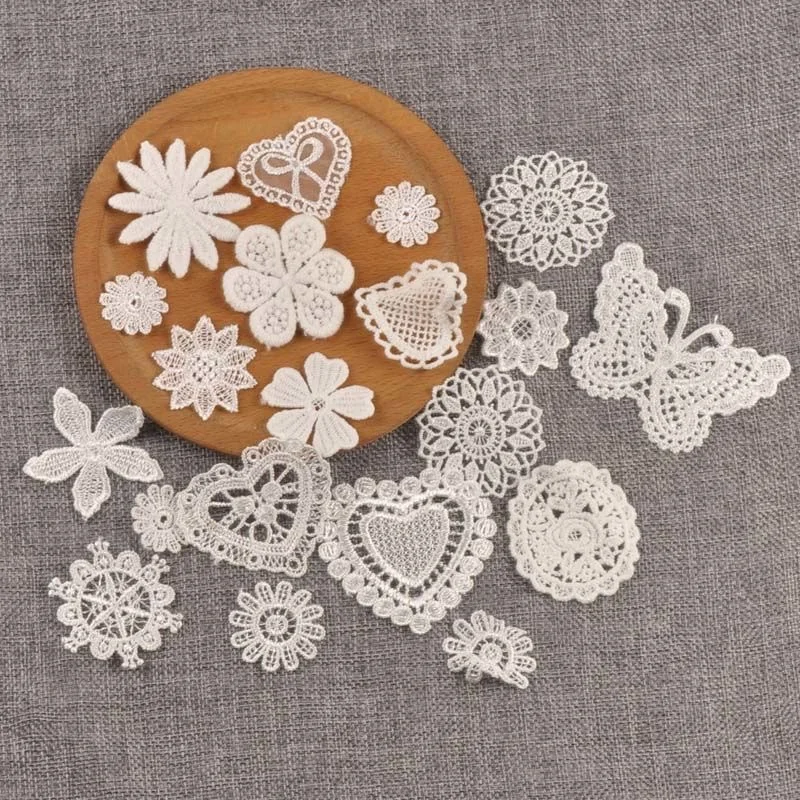 레이스 천 스티커 의류 스커트 재킷 웨딩 액세서리 DIY 수제 재료 가방 장식