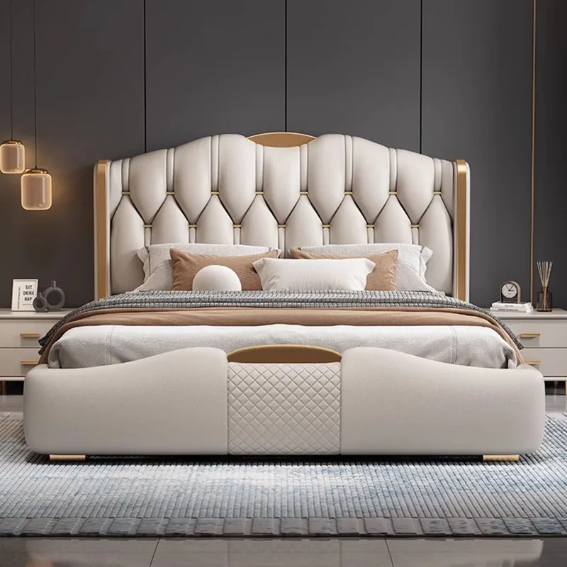 Letto Matrimoniale Nordico Di Fascia Alta Designer Moderno Full Size Lusso Letto Matrimoniale Storage Ragazze Camera Da Letto Cama Box Casal Camera Da