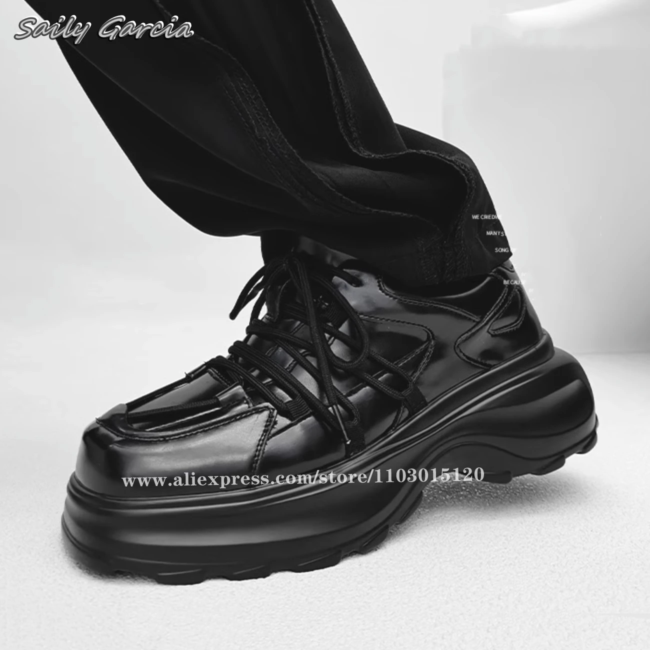 

Мужские кожаные туфли, черные матовые туфли на толстой подошве, со шнуровкой, на среднем каблуке, с круглым носком, на лето, 2024