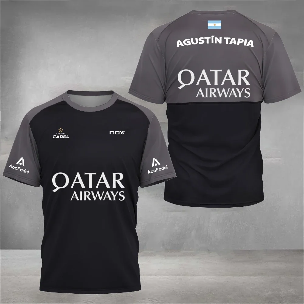 Cool Padel Breathable Short Sleeve Fitness Series Summer 3D  Quick Dry Short Sleeve Street Men's Top New Padel Sports T-Shirt 2