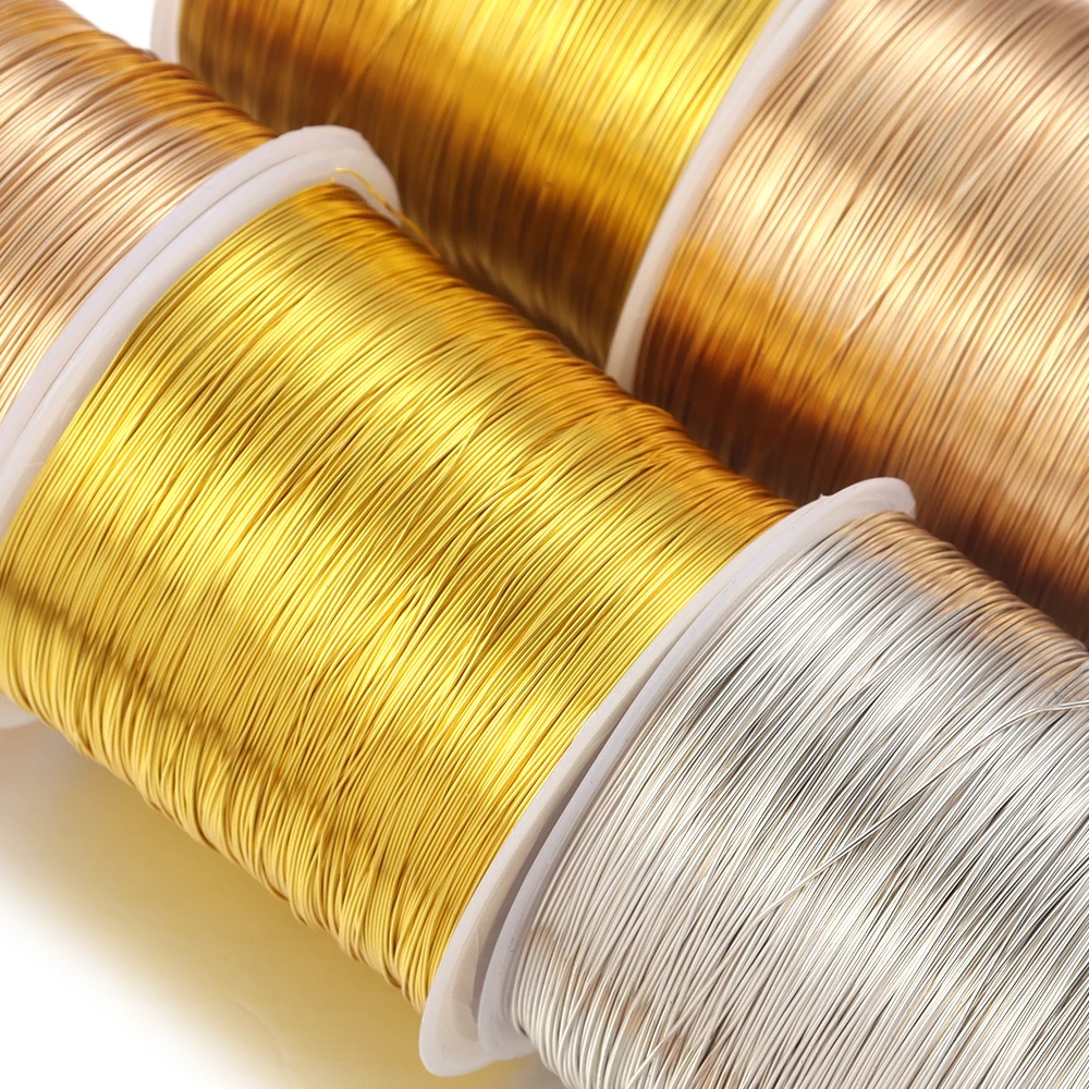 

100m High Quality Gold Color Copper Wire for Jewelry Making DIY Bracelet Necklace DIY Colorfast Beading Wire Jewelry Cord String