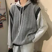 Coreano tricô vintage camisola de malha colete feminino sem mangas oversize pulôver suéteres jumper feminino colete superior unif 2021