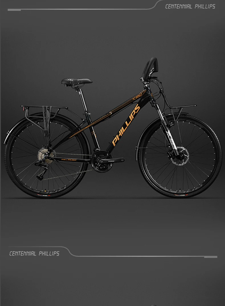 Touring Bike Travel Bicycle 24/27/30/33 Speed Aluminium alloy Longrider Road Bike 27.5” Treking Bicycles With Butterfly Handle