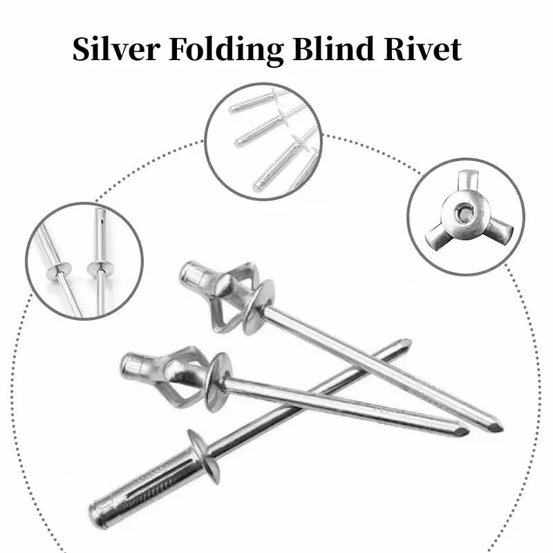 Aluminium Flange Head Blind Rivets Pull Pop Nail Rivet Fasteners 3.2mm 4.0mm 4.8mm 50pcs rivets and fasteners