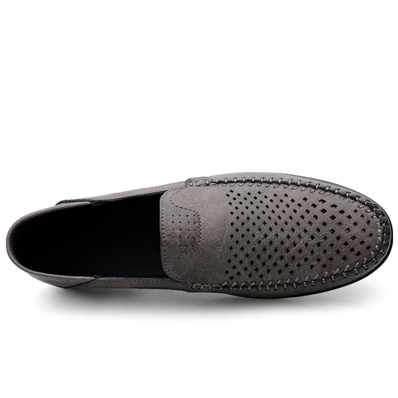 Split Leather Men Loafers Slip On Flats Casual Shoes For Men Moccasins Super Soft Men Footwear For Summer And Spring