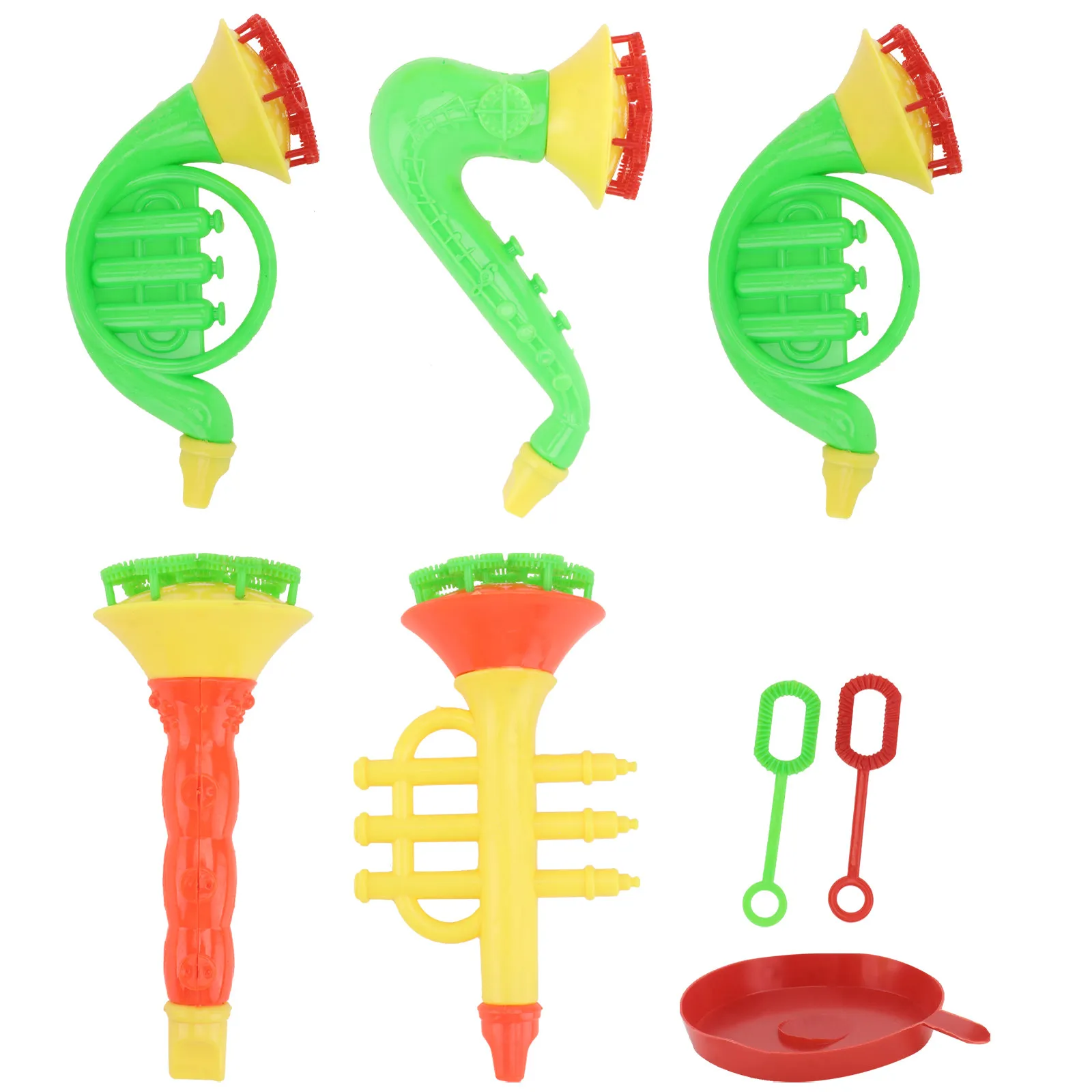 5Pcs 버블 머신 악기 모양 참신한 버블 메이커 재미있는 야외 어린이 선물 여름 파티 어린이 놀이