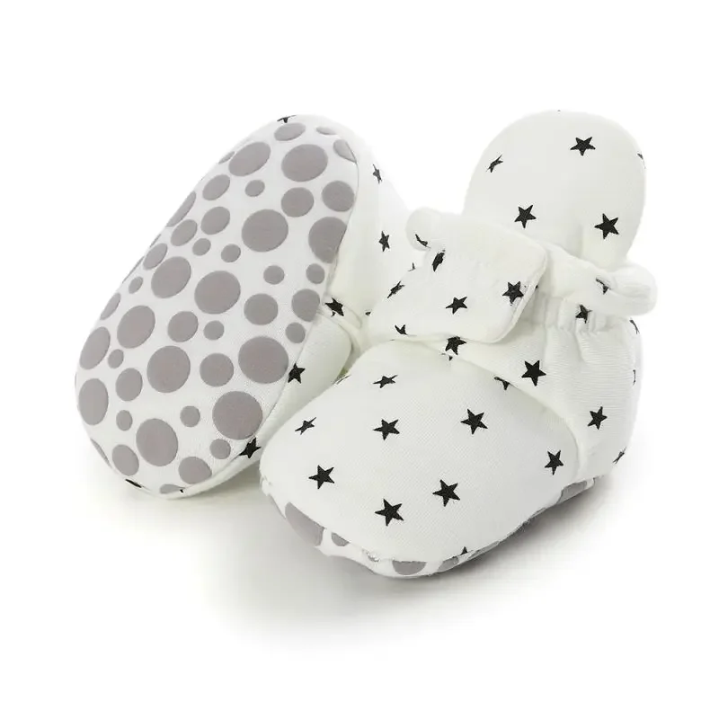 Newborn Baby Socks Shoes Boy Girl Toddler Booties Cotton Soft Anti-slip Warm Infant Crib Shoes baby shoes soft sole shoes