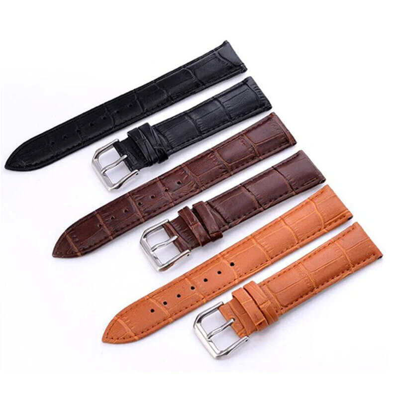 

Fashion Universal Calfskin Bamboo Pattern Leather Watch Band Unisex Watch Accessories 16mm 18mm 20mm 22mm 24mm