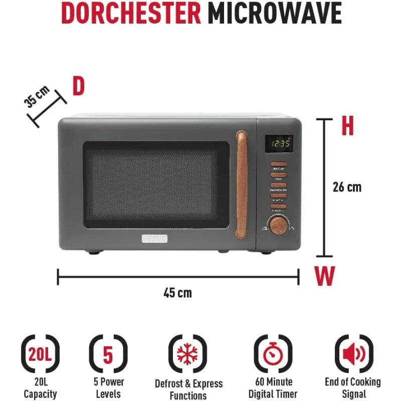 Haden Dorchester Grey Microwave 4