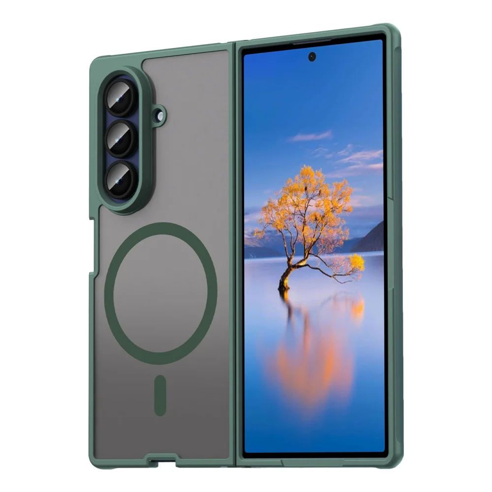Luxury Matte Hard Case with Magnetic Wireless Charging - Shockproof Ultra Slim Cover