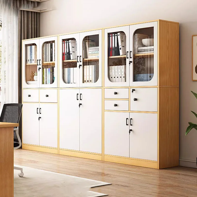 Locker Compact Filing Cabinet Stand Stackable Rangement Desk Office Cupboards Glass Doors Comodas Con Cajones Storage Furniture