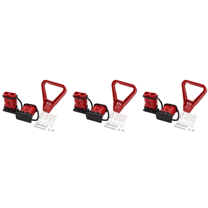 

6Pcs 175A 1/0 AWG Battery Power Connector Cable Quick Connect Disconnect Kit For Anderson Connector For Car ATV Winch