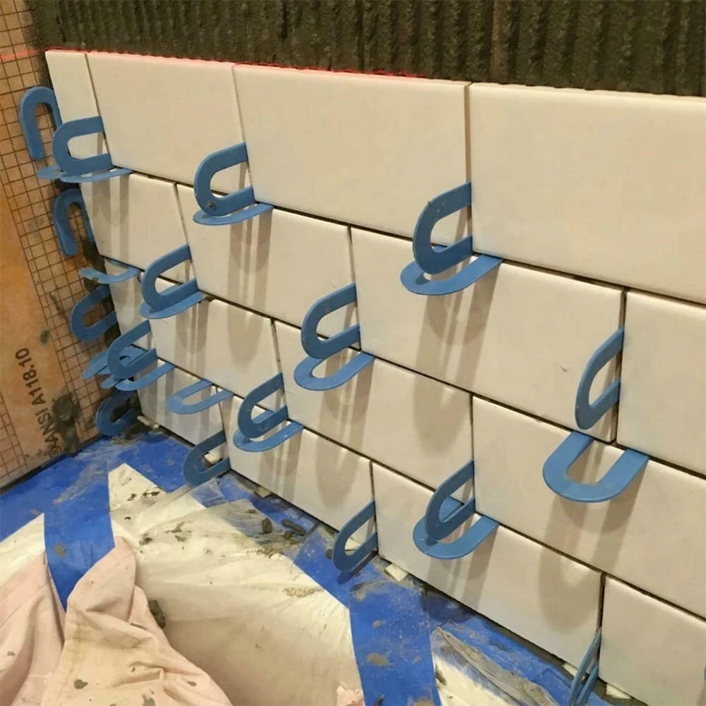 100pcs U-Shaped Horseshoe Shims Tile Spacers PP Level Wedges Positioning Clips For Aligning Marble Granite Porcelain Format Tile