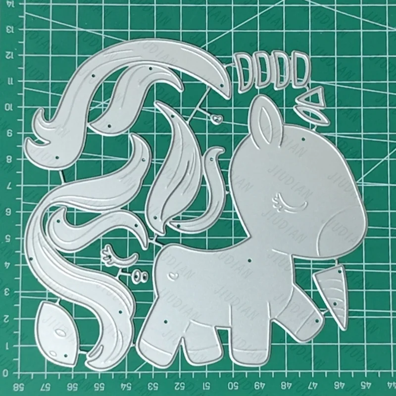 Beautiful Rainbow Horse Metal Cutting Dies For DIY Scrapbooking Photo Album Craft Decorat Paper Template Handcraft Gift Card