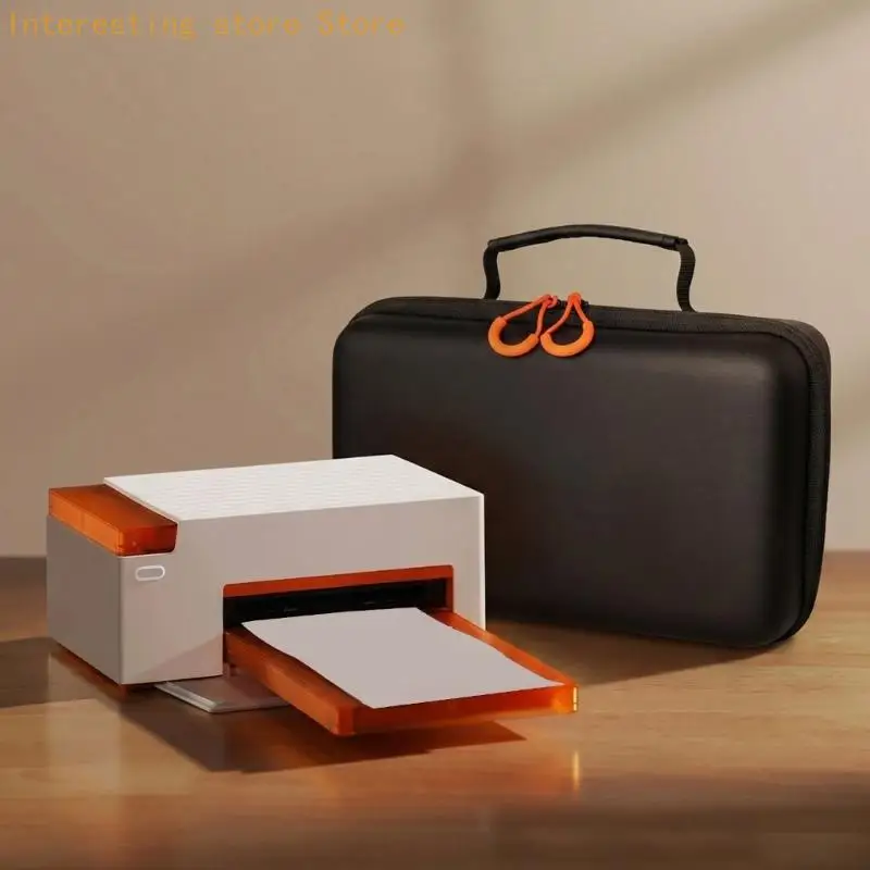 Borsa portaoggetti rigida per stampante fotografica con interno sagomato, maniglia superiore e tasca sul coperchio per - immagine 4