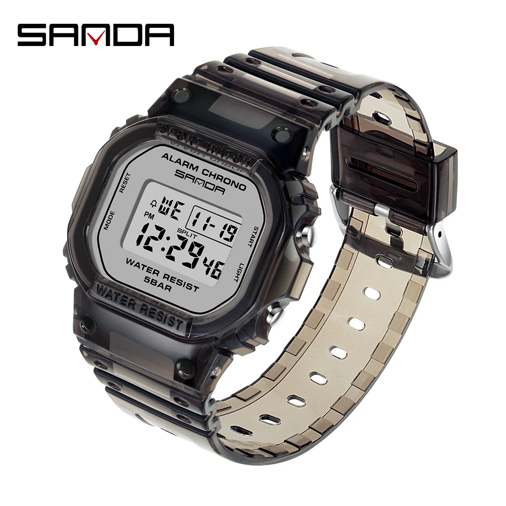 SANDA Multifunction Men Sports Watches Women Watch Electronic Digital Display Clock student Girl Ladies Watch Reloj de mujer 