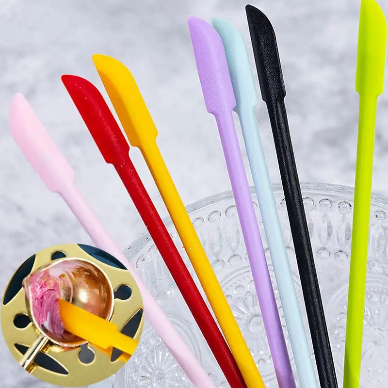 1Pcs Seal Wax Cleaning Silicone Spoon DoubleHeaded Scraper Tool DIY